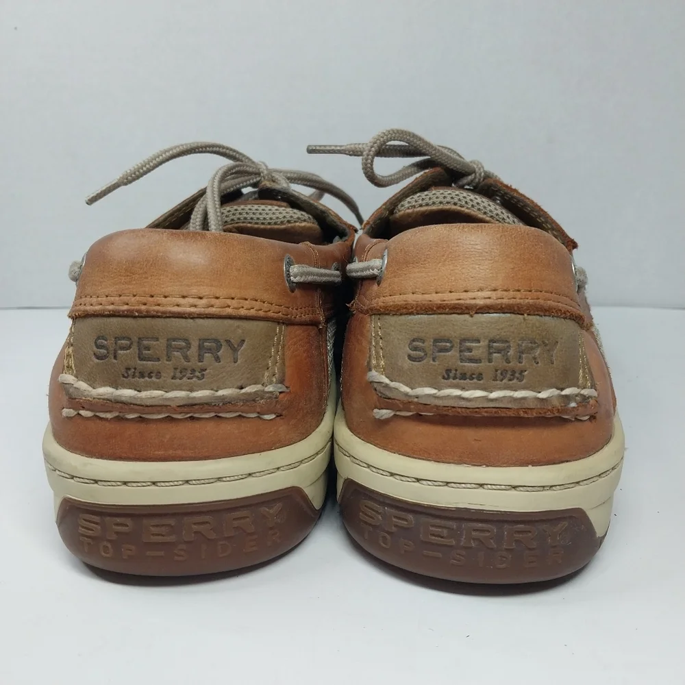 Sperry Top-Sider Billfish Boat Shoes Mens 9.5 Brown Leather 3-Eye Casual Deck